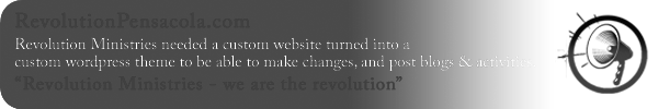 Revolution Ministries' custom website turned into a custom wordpress theme